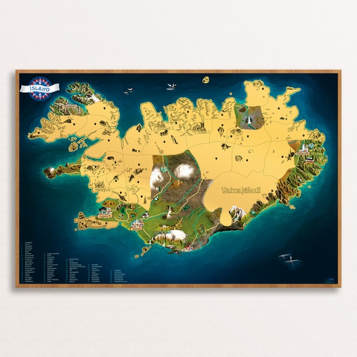 [papp_isl-scratch] Ísland - Skafkort